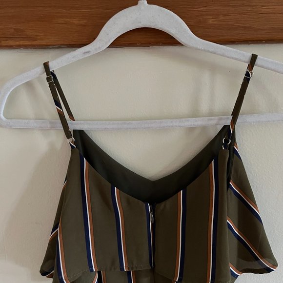 Striped Olive Dress - Picture 4 of 7